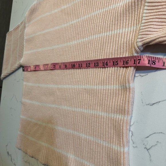 SAYLOR Reformation Pink Striped Sweater Wool Blend XS/S - Picture 6 of 8